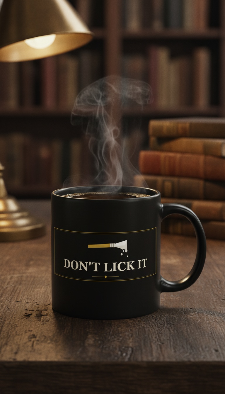 Don't Lick It commemorative mug The Dark Cabinet